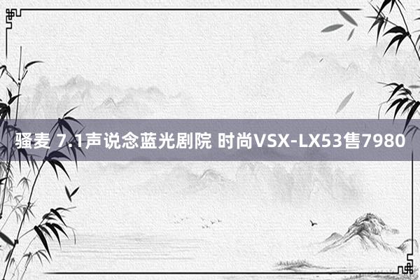 骚麦 7.1声说念蓝光剧院 时尚VSX-LX53售7980